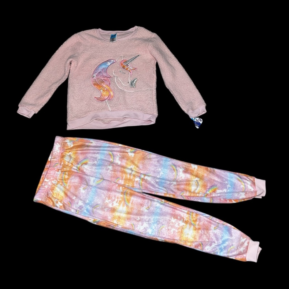 Sleep On It Cozy Pink Unicorn Kids Pajamas Set - Picture 6 of 9